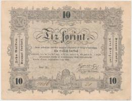1848. 10Ft "Kossuth bankó" T:III Adamo G111