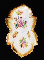 Herendi Viktória mintás tálka, kézzel festett, hibátlan, jelzett, 16x9 cm