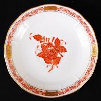 Herendi Apponyi mintás mokkás csésze és alj, kézzel festett, jelzett, hibátlan