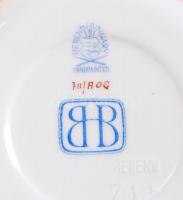 Herendi Apponyi mintás mokkás csésze és alj, kézzel festett, jelzett, hibátlan