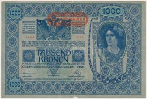 1902. 1000K piros "Deutschösterreich" felülbélyegzéssel (20x) T:III Adamo K35B