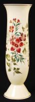 Zsolnay virág mintás váza, kézzel festett, jelzett, hibátlan, m:27 cm