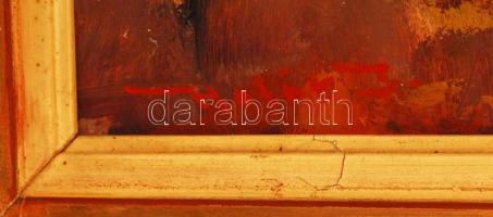 Határi jelzéssel: Derengő alak. Olaj, farost, keretben, 60×40 cm