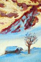 Haranglábi Nemes József (1889-1976): Téli táj. Olaj, vászon, keretben, 48×58 cm