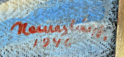 Haranglábi Nemes József (1889-1976): Téli táj. Olaj, vászon, keretben, 48×58 cm