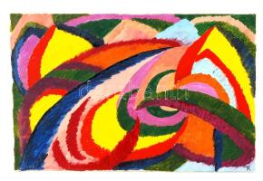 TM jelzéssel: Kompozíció. Olaj, vászon, 60×40 cm