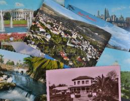 79 db VEGYES külföldi városképes lap; főleg amerikai / 79 mixed foreign town-view postcards; mostly American