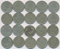 Vegyes: 1915-1916. 10f (10x) + Ausztria 1915. 10h (10x) T:2,2- Adamo K3.1 ,Krause KM#2822