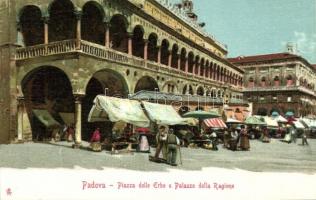 Padova, Piazza delle Erbe, Palazzo della Ragiione / market, square, palace, litho