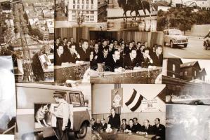 cca 1960 BRFK jubileumi fotósorozata, kb 40 db, eredeti tokjában, néhány gyűrött, 13×18 cm