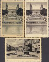 Pécs - 3 db régi képeslap / 3 old postcards