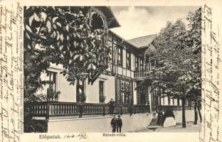 Előpatak, Reindt-villa; Gyulai Ferencz fényképész kiadása (EB)