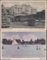 2 db RÉGI magyar városképes lap; Balatonlelle, Balatonfüred / 2 old Hungarian town-view postcards; Balatonlelle, Balatonfüred