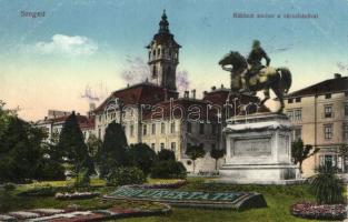 Szeged, városháza, Rákóczi szobor, Bánógzy üzlete (EK)