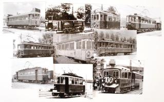 cca 1960 HÉV mozdonyok fotói, 10 db, 11x8 és 14x9 cm-es méretben