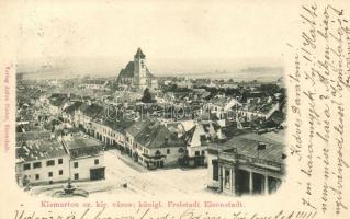 Kismarton, Eisenstadt; Utcakép, templom; Anton Pinter kiadása / street view, church