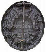 Német Császárság 1918. "Sebesülési jelvény, fekete" fém jelvény (39x44mm) T:2,2-
German Em...