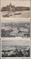 Budapest V. Országház - 6 db régi képeslap / 6 old postcards
