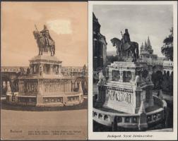 Budapest I. Szent István szobor - 4 db régi képeslap / 4 old postcards