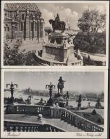 Budapest I. Szent István szobor - 4 db régi képeslap / 4 old postcards