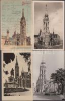 Budapest I. Mátyás templom (egy lithoval) - 4 db képeslap / 4 postcards