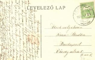 Zemenye-Selegd, Zemendorf-Stöttera; Kirche, Ritmayer's Gasthaus; Verlag von Sam. Schön / church...