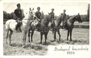 1954 Budapest bajnokság / Budapest horse race, photo (EB)