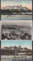 Budapest I. Királyi vár - 6 db régi képeslap / 6 old postcards