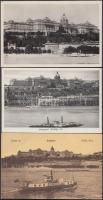 Budapest I. Királyi vár - 6 db régi képeslap / 6 old postcards