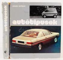 Liener György: Autótípusok. Bp., 1977, Műszaki Könyvkiadó. Kiadói kartonált kötés, képekkel illusztrált, benne kézzel írt megjegyzésekkel, gerincnél kissé szétvált, viseltes állapotban.
