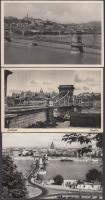 Budapest, Lánchíd - 10 db régi képeslap / 10 old postcards