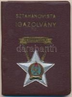 1979. "Bányász Szolgálati Érdemérem" ezüst fokozatának adományozó okirata + "Sztahano...