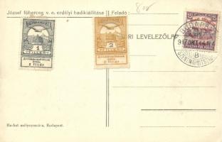 Budapest XIII. Margitsziget, József főherceg erdélyi hadi kiállítás, Műcsarnok, So. Stpl