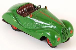 cca 1950-1960 2 db régi, német gyártmányú autómodell, viseltes állapotban, h: 14 és 20 cm