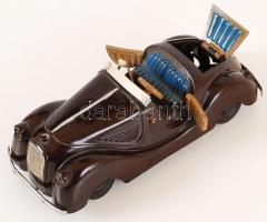 cca 1950-1960 2 db régi, német gyártmányú autómodell, viseltes állapotban, h: 14 és 20 cm