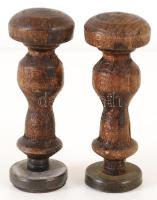 cca 1933-1945 2 db régi, a náci, horogkeresztes Németországból származó bélyegző, h: 11 cm / cca 1933-1945 2 stamps from the Nazi Germany