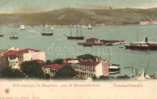 Constantinople, Istanbul; Cote asiatique du Bosphore, Kouroutchesmé / Bosphorus, ships (EK)