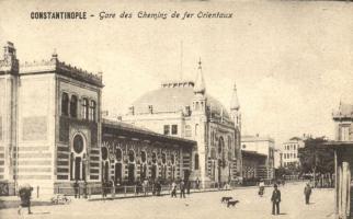 Constantinople, Istanbul; Gare des Chemins de fer Orientaux / railway station