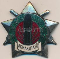 ~1970. "Aknakutató" zománcozott fém jelvény T:2- (kopott)