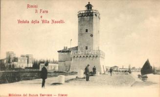 Rimini, Il Faro e Veduta della villa novelli / lighthouse