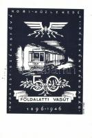 1946 50 éves a földalatti vasút / anniversary, hungarian underground railway, So. Stpl s: Régi László (EK)