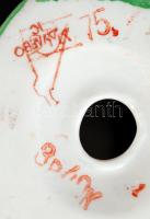 Orosz porcelán táncos pár, az egyiken apró mázhibával, jelzett, m: 8 és 9 cm