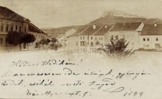 1899 Szepesváralja, vár, Sax Nándor üzlete / street, shops, castle, photo