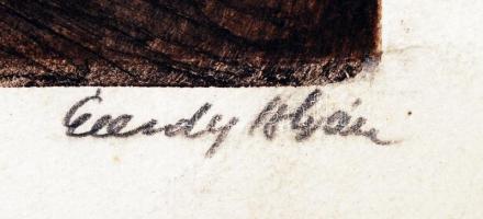 Élesdy István (1912-1987): Hazafelé. Rézkarc, papír, jelzett, 39x29 cm