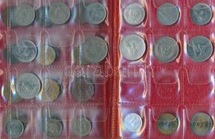 Szudán 38db-ból álló vegyes fémpénz kisalakú albumba rendezve T:vegyes
Sudan 38pcs of mixed coins in...