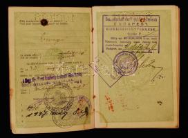 1929 Magyar útlevél, meghosszabbításokkal, külföldi bejegyzésekkel