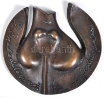 1985. "Felszabadulásunk 40. évfordulójára" Br emlékplakett, (131-143mm) T:2