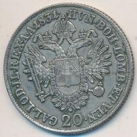 Ausztria 1831A 20Kr Ag "I. Ferenc" T:2,2- Austria 1831A 20 Kreuzer Ag "Franz I" C:XF,VF Krause KM# 2147