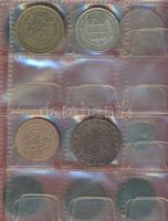 Tunisz 26db vegyes fémpénz albumba rendezve T:vegyes Tunis 26pcs of mixed coins in collectors album C:mixed