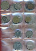 Líbia 18db vegyes fémpénz albumba rendezve T:vegyes Libia 18pcs of mixed coins in collectors album C:mixed